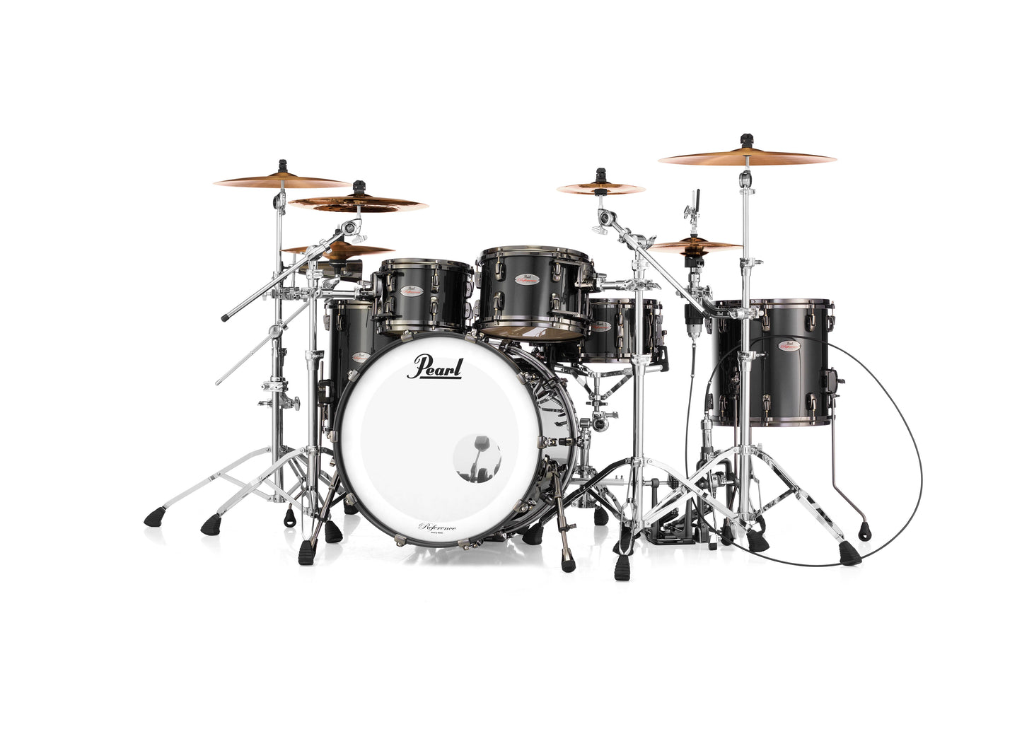 Pearl Drums Reference in Black Pearl Exclusive with Black Nickel Hardware RF-5-Pc-Complete-/BN#331