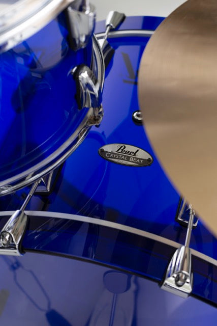 Pearl Drums Crystal Beat Seamless Acrylic in Blue Sapphire 4 pc shell set (no snare drum) CRB-4-Pc-ShellSet-/C#742
