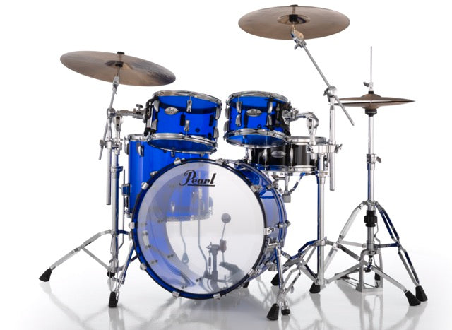 Pearl Drums Crystal Beat Seamless Acrylic in Blue Sapphire 4 pc shell set (no snare drum) CRB-4-Pc-ShellSet-/C#742