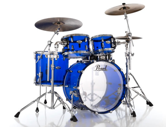 Pearl Drums Crystal Beat Seamless Acrylic in Blue Sapphire 4 pc shell set (no snare drum) CRB-4-Pc-ShellSet-/C#742