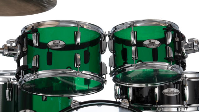 Pearl Drums Crystal Beat Seamless Acrylic in Emerald Green CRB-6-Pc-Complete-/C#754