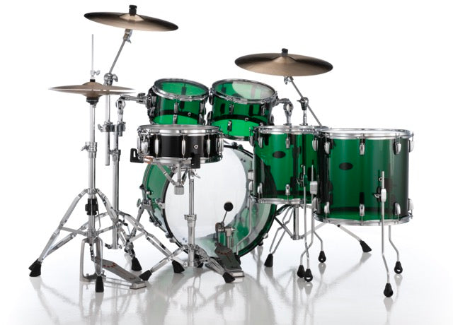 Pearl Drums Crystal Beat Seamless Acrylic in Emerald Green CRB-6-Pc-Complete-/C#754
