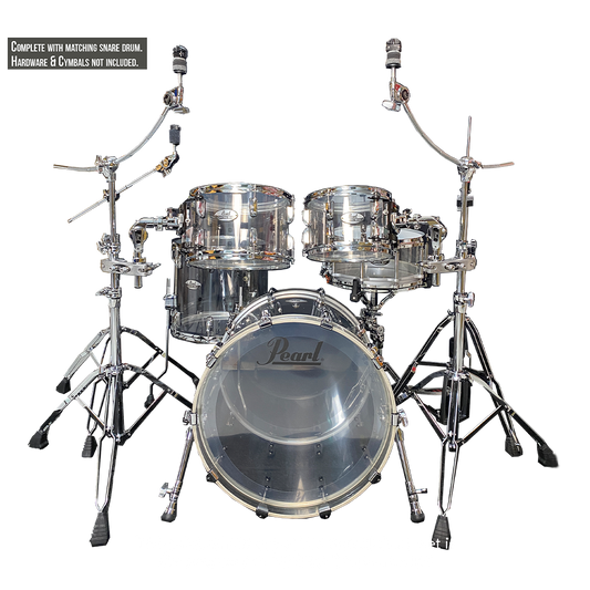 Pearl Drums Crystal Beat Seamless Acrylic in Ultra Clear (20" kick drum) CRB-5-Pc-Complete-20/C#730
