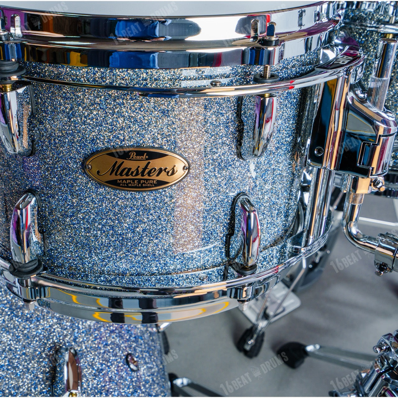 Pearl Drums Masters Maple Pure in Crystal Rain (20" kick drum) MP4C-5-Pc-Complete-L-20/C#195