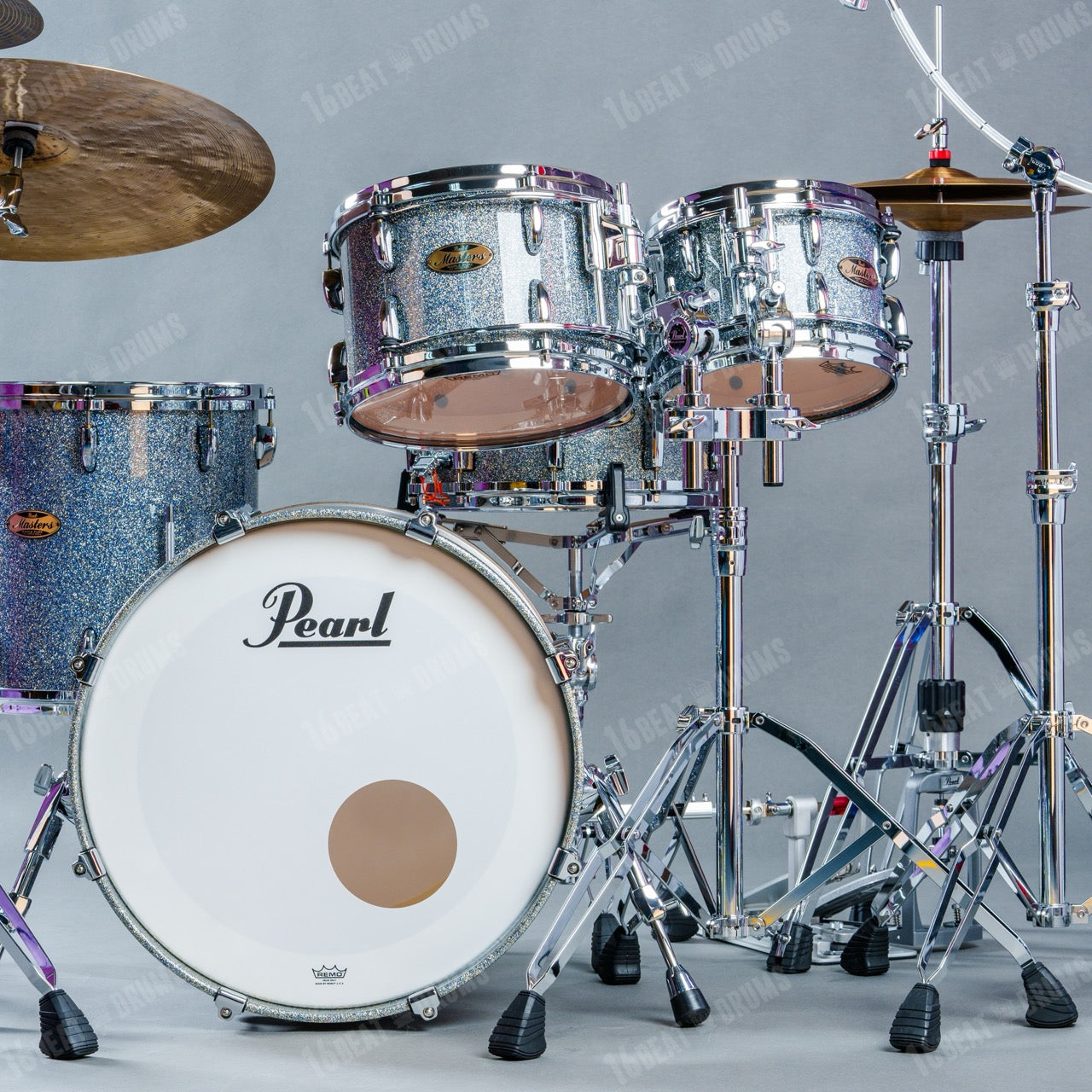 Pearl Drums Masters Maple Pure in Crystal Rain (20" kick drum) MP4C-5-Pc-Complete-L-20/C#195
