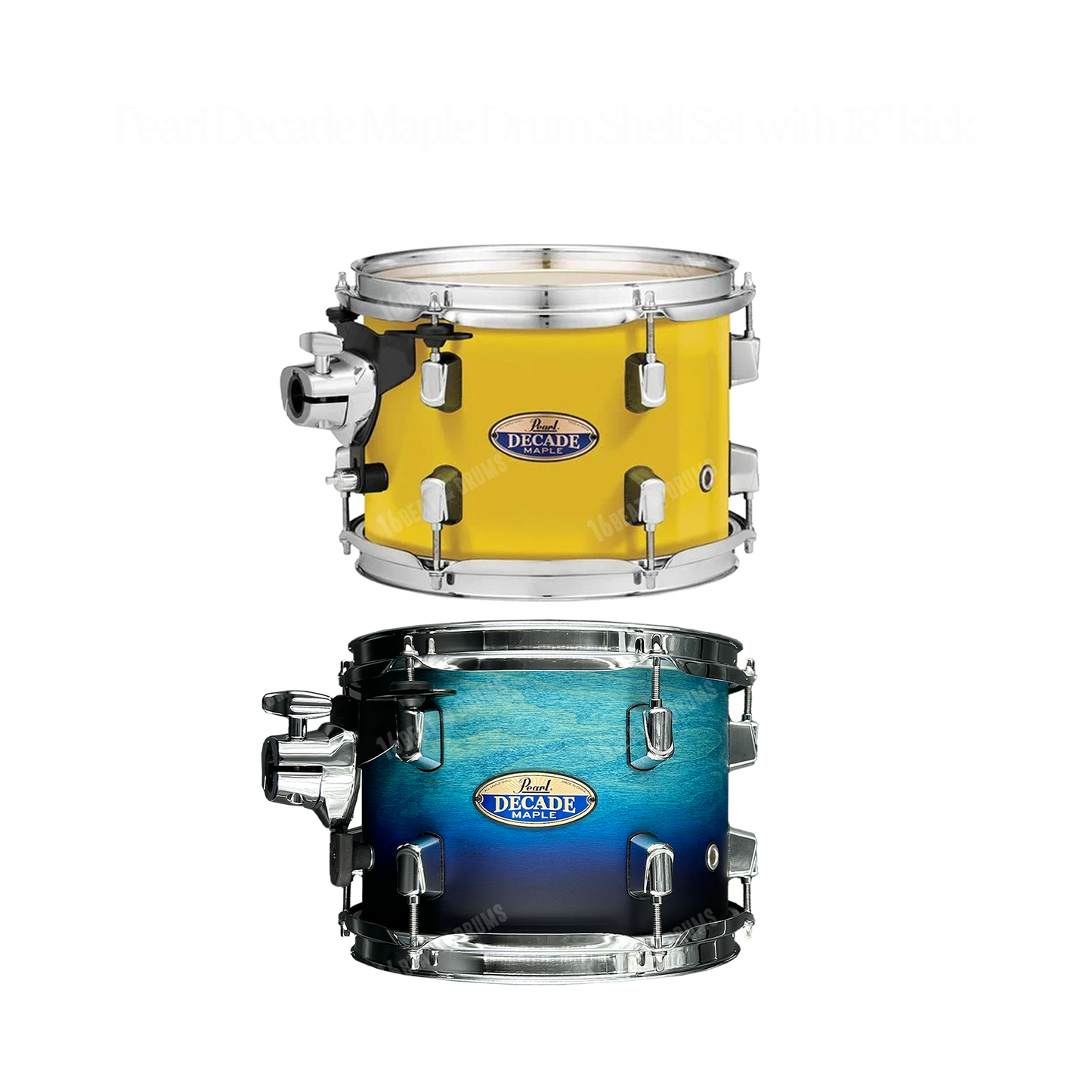 Pearl Drums Decade Maple series complete 4 pc drum shell set with 18" kick drum DMP-984-P-C