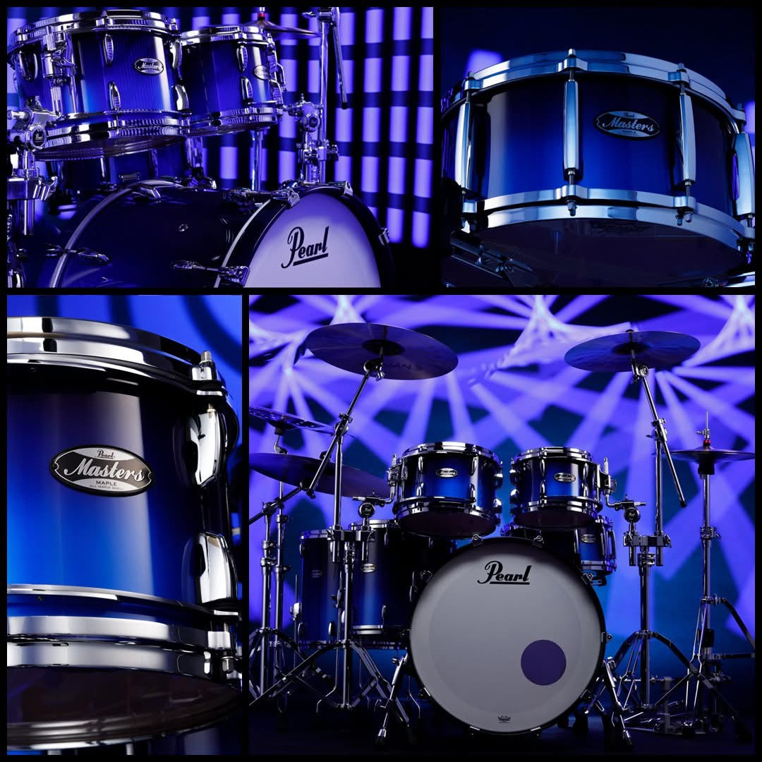 Pearl Drums Masters Maple in Kobalt Blue Fade Metallic MM6C-5-Pc-Complete-L/C#858