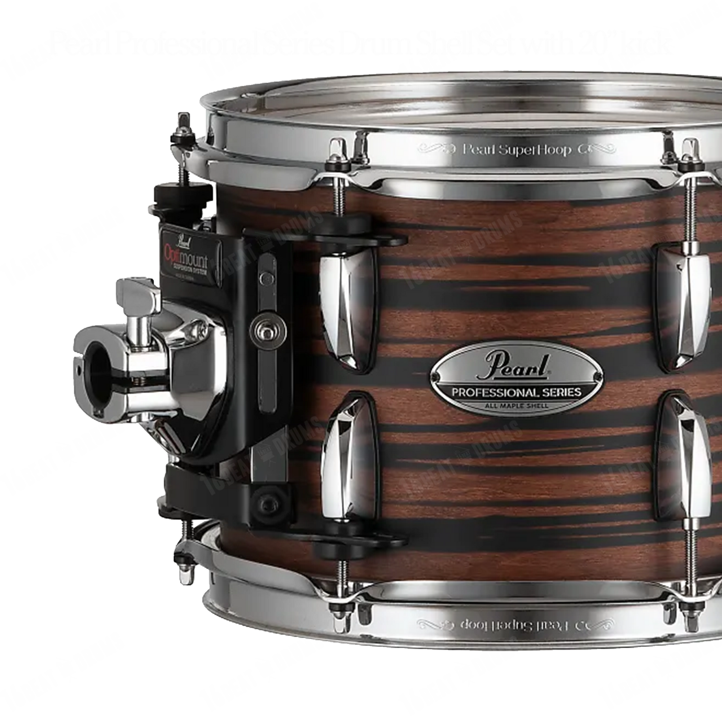 Pearl Drums Professional series in Mocha Swirl (20" kick drum) PMX-5-Pc-Complete-20/C#883