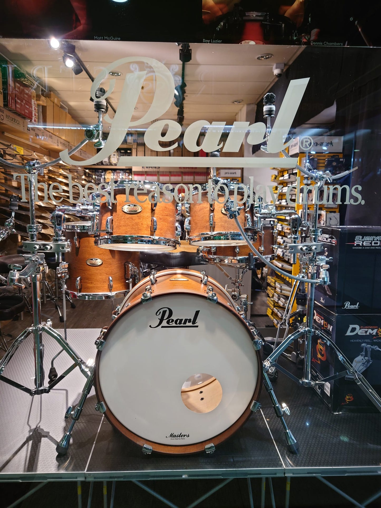 Pearl Drums Masters Maple Reserve in Matte Walnut (20" kick drum) MRV-5-Pc-Complete/C#201