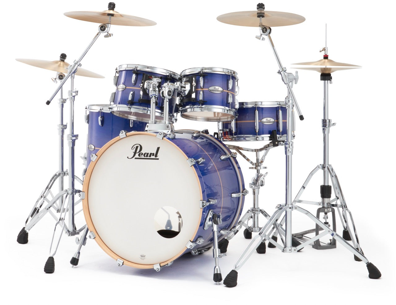Pearl Drums Professional series in Royal Blue Burst Stripe PMX-5-Pc-Complete-/C#764