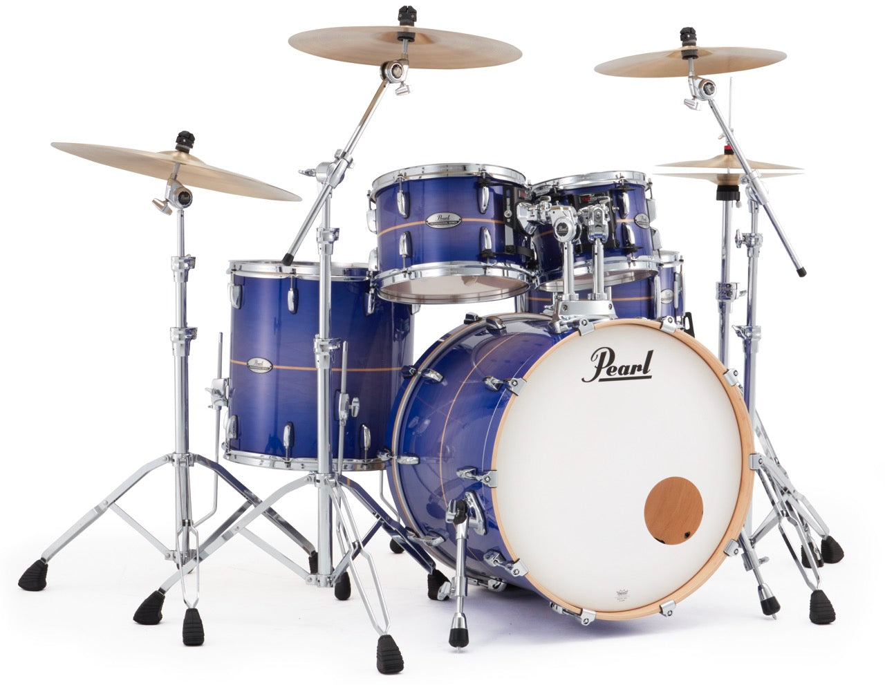 Pearl Drums Professional series in Royal Blue Burst Stripe PMX-5-Pc-Complete-/C#764