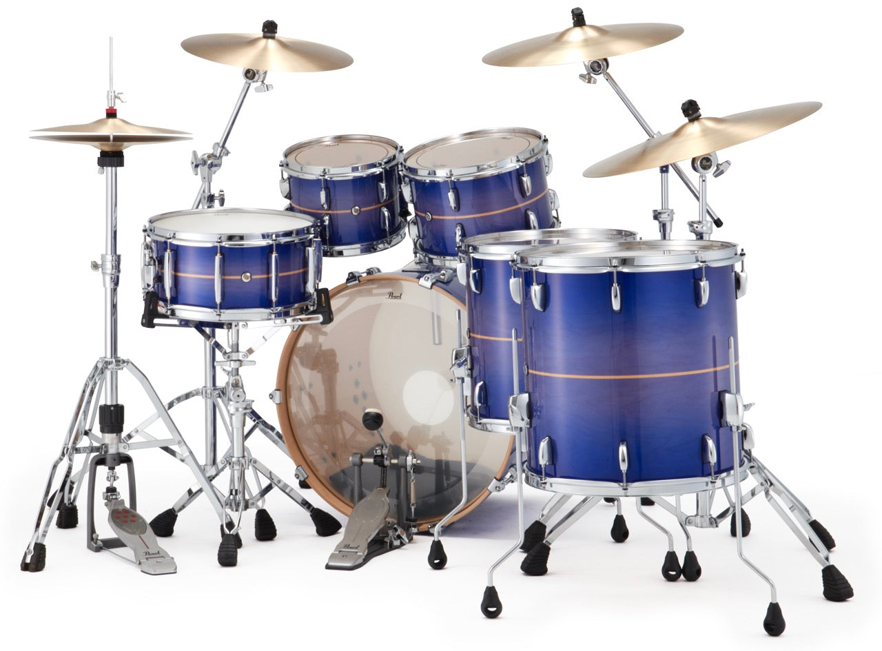 Pearl Drums Professional series in Royal Blue Burst Stripe PMX-6-Pc-Complete-/C#764
