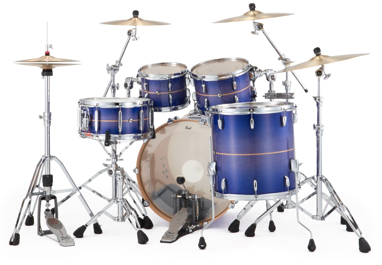 Pearl Drums Professional series in Royal Blue Burst Stripe PMX-5-Pc-Complete-/C#764