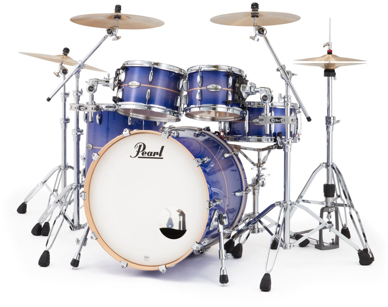 Pearl Drums Professional series in Royal Blue Burst Stripe PMX-5-Pc-Complete-/C#764
