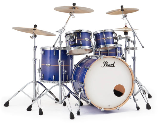 Pearl Drums Professional series in Royal Blue Burst Stripe PMX-5-Pc-Complete-/C#764