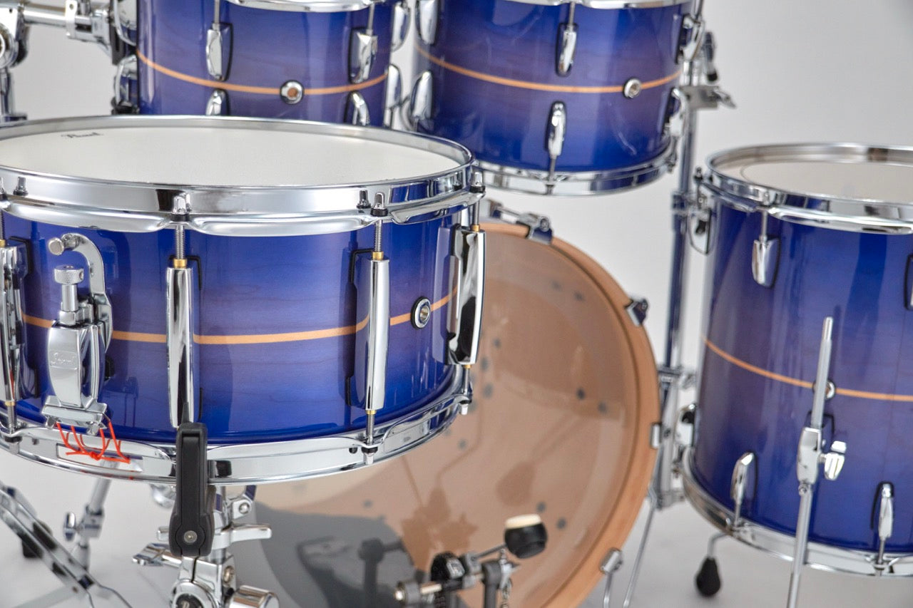 Pearl Drums Professional series in Royal Blue Burst Stripe PMX-5-Pc-Complete-/C#764