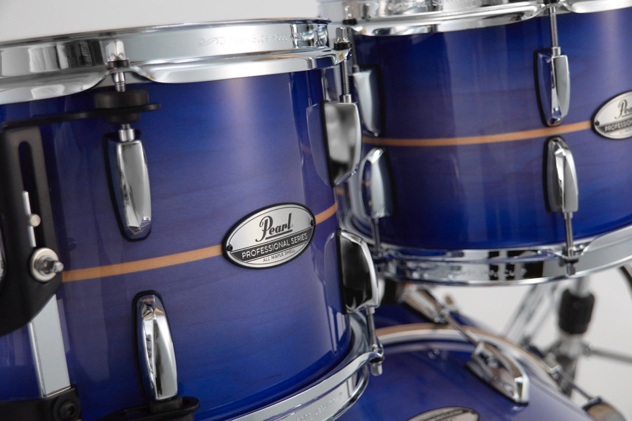 Pearl Drums Professional series in Royal Blue Burst Stripe PMX-5-Pc-Complete-/C#764