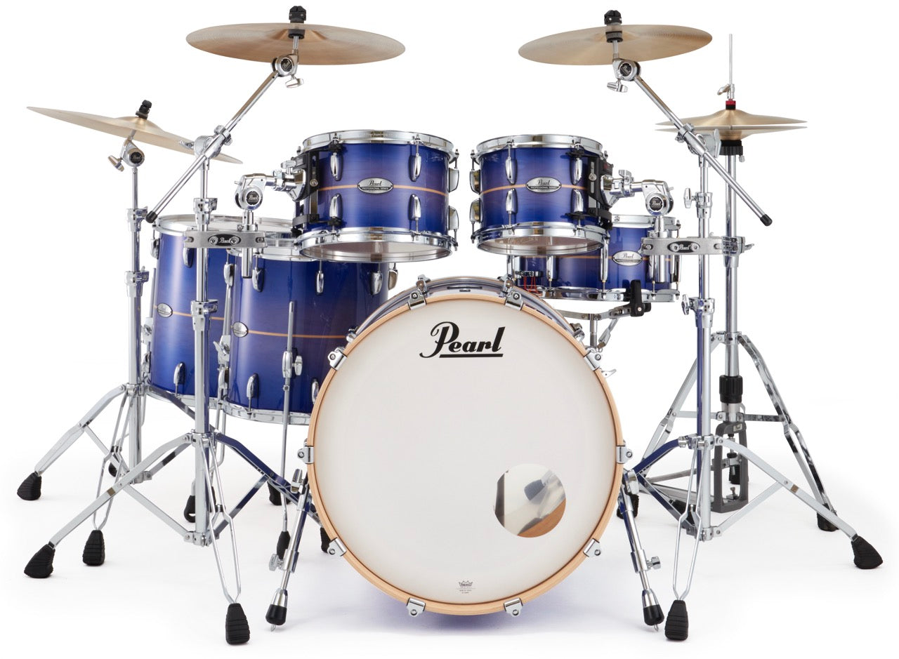 Pearl Drums Professional series in Royal Blue Burst Stripe PMX-6-Pc-Complete-/C#764