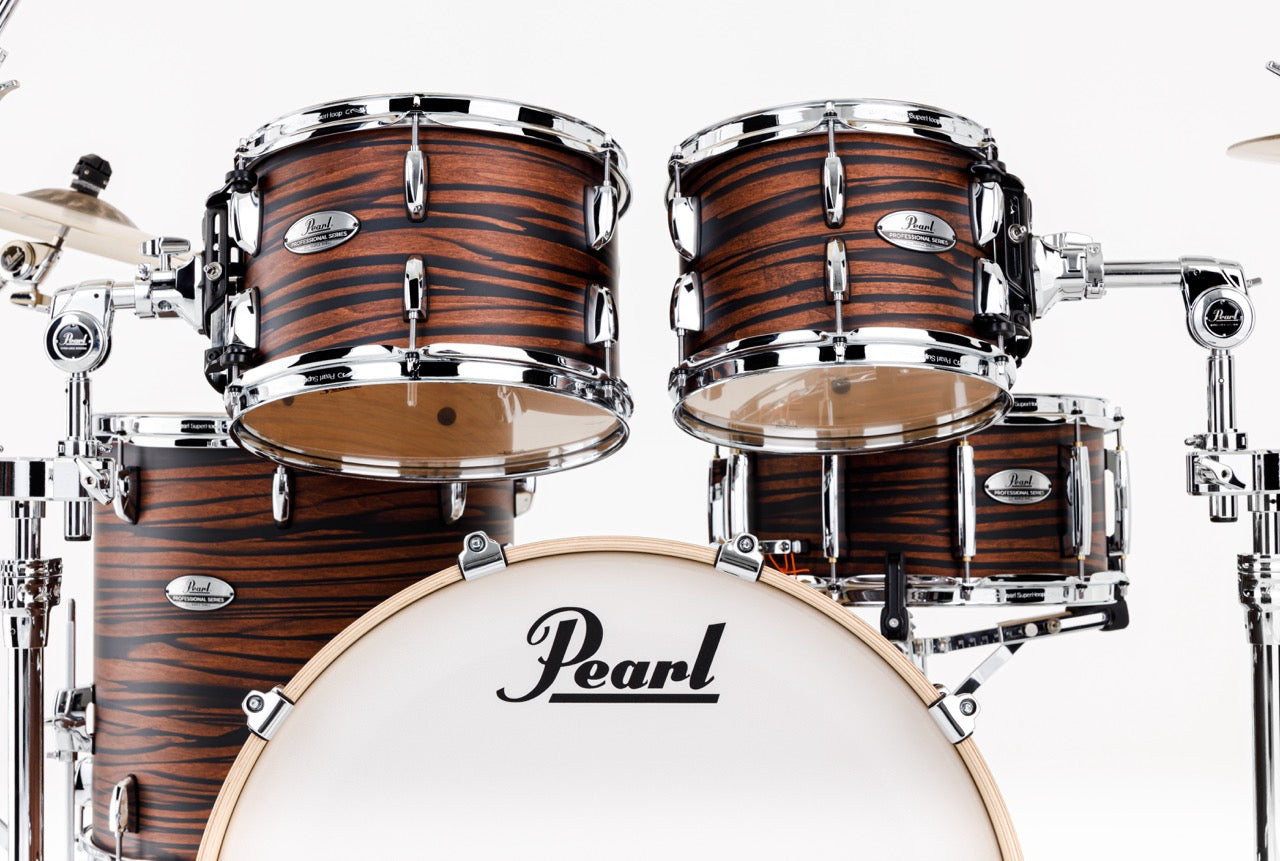 Pearl Drums Professional series in Mocha Swirl (20" kick drum) PMX-5-Pc-Complete-20/C#883