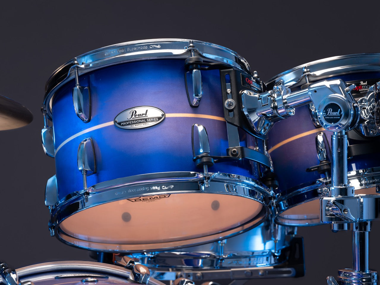 Pearl Drums Professional series in Royal Blue Burst Stripe PMX-5-Pc-Complete-/C#764