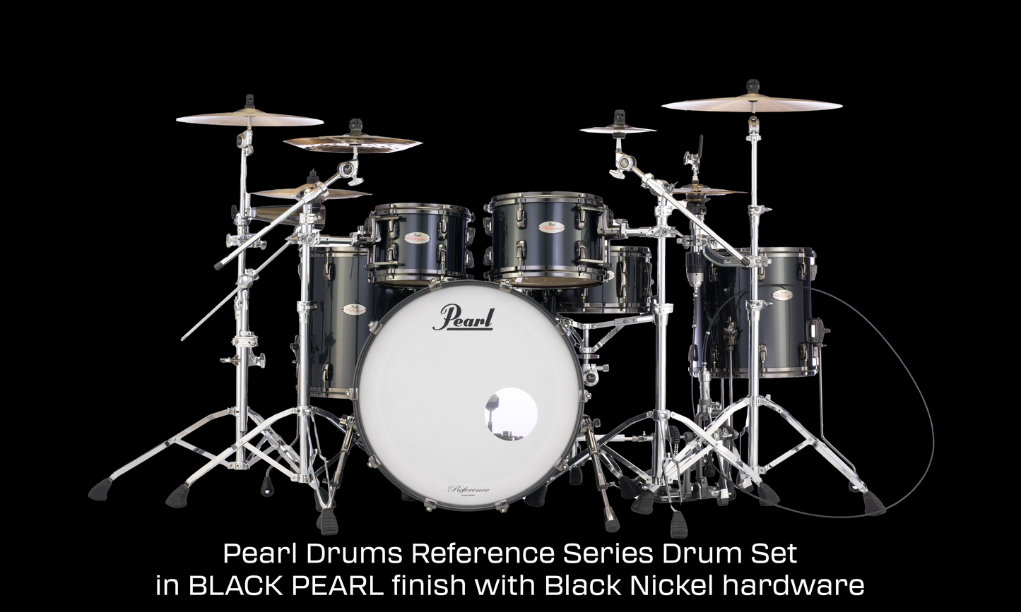 Pearl Drums Reference in Black Pearl Exclusive with Black Nickel Hardware RF-5-Pc-Complete-/BN#331