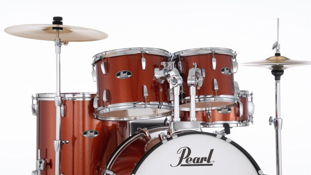 Pearl Drums Roadshow series complete 5 pc drumset with 20" kick drum including 3 cymbals, hardware and throne RS-505-B-C-C