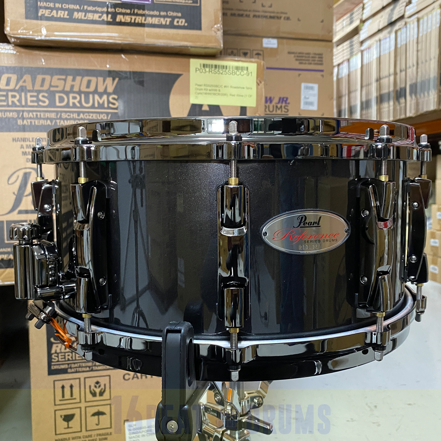 Pearl Drums Reference in Black Pearl Exclusive with Black Nickel Hardware RF-5-Pc-Complete-/BN#331