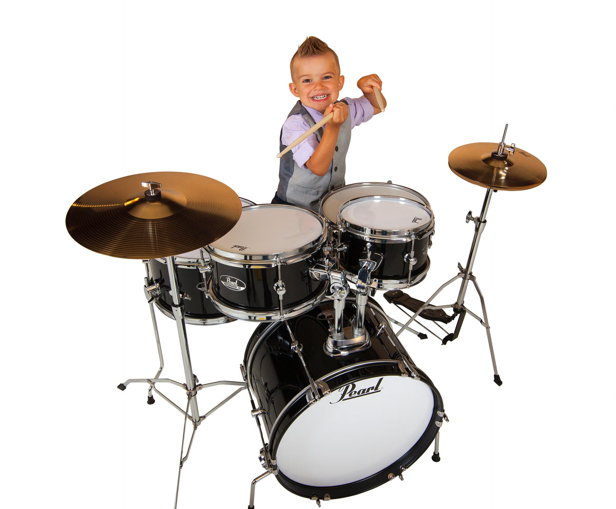 Pearl Drums Roadshow Junior series complete 5 pc drumset with 16" kick drum with hardware and throne RSJ-465-C-C