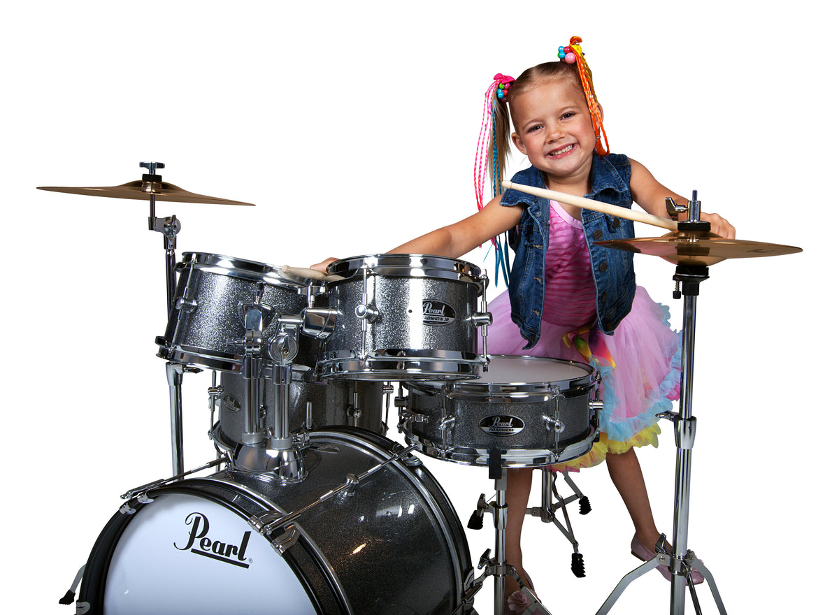 Pearl Drums Roadshow Junior series complete 5 pc drumset with 16" kick drum with hardware and throne RSJ-465-C-C