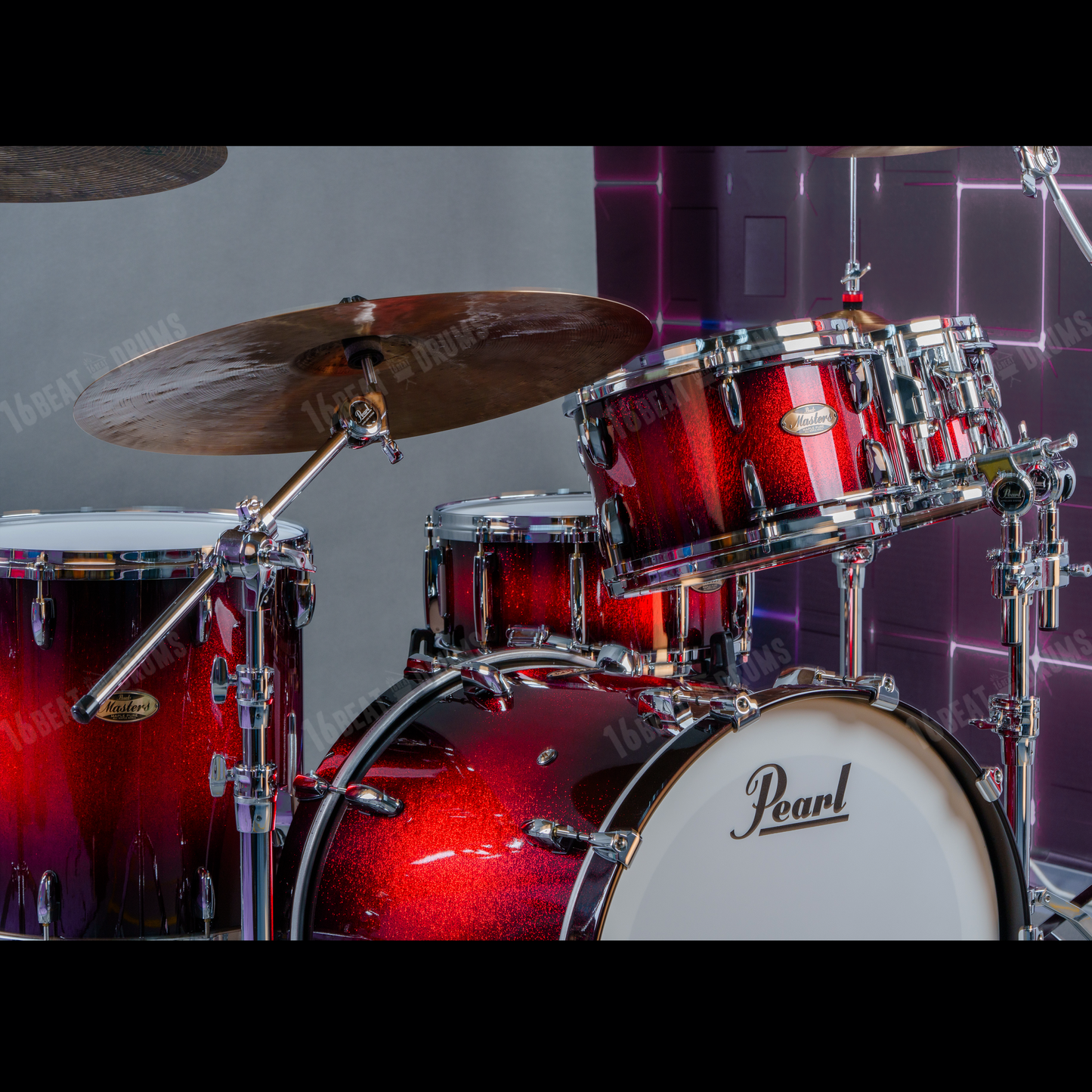 Pearl Drums Masters Maple Pure in Scarlet Sparkle Burst MP4C-5-Pc-Complete-L/C#377