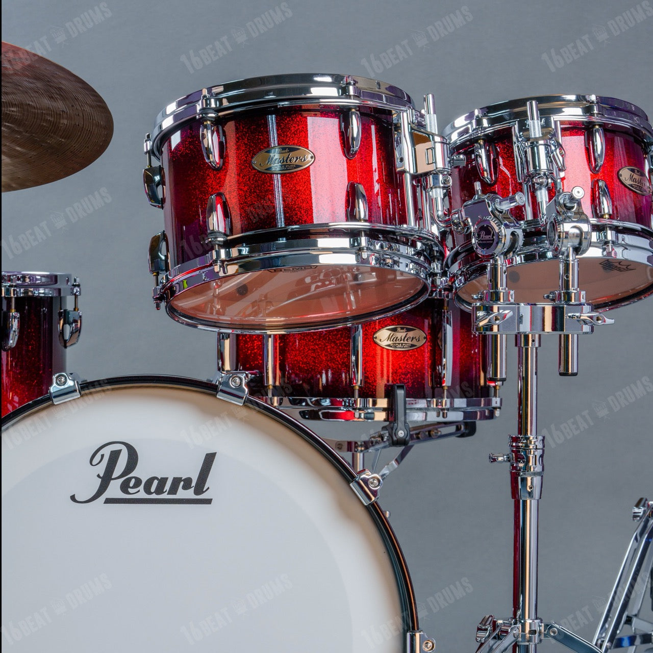 Pearl Drums Masters Maple Pure in Scarlet Sparkle Burst MP4C-5-Pc-Complete-L/C#377