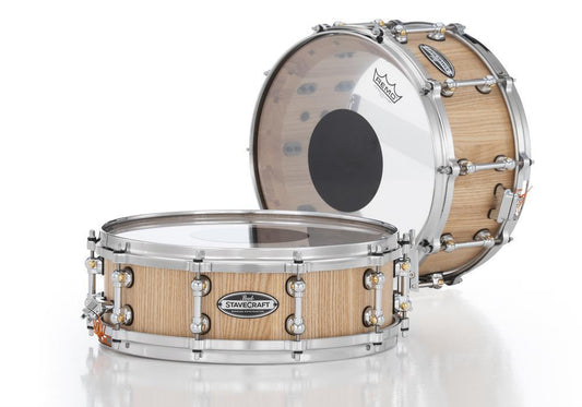 Pearl StaveCraft Ashwood w/ Makha DadoLoc Snare Drum, Hand Rubbed Natural Ash 14"x5" SCD1450AW