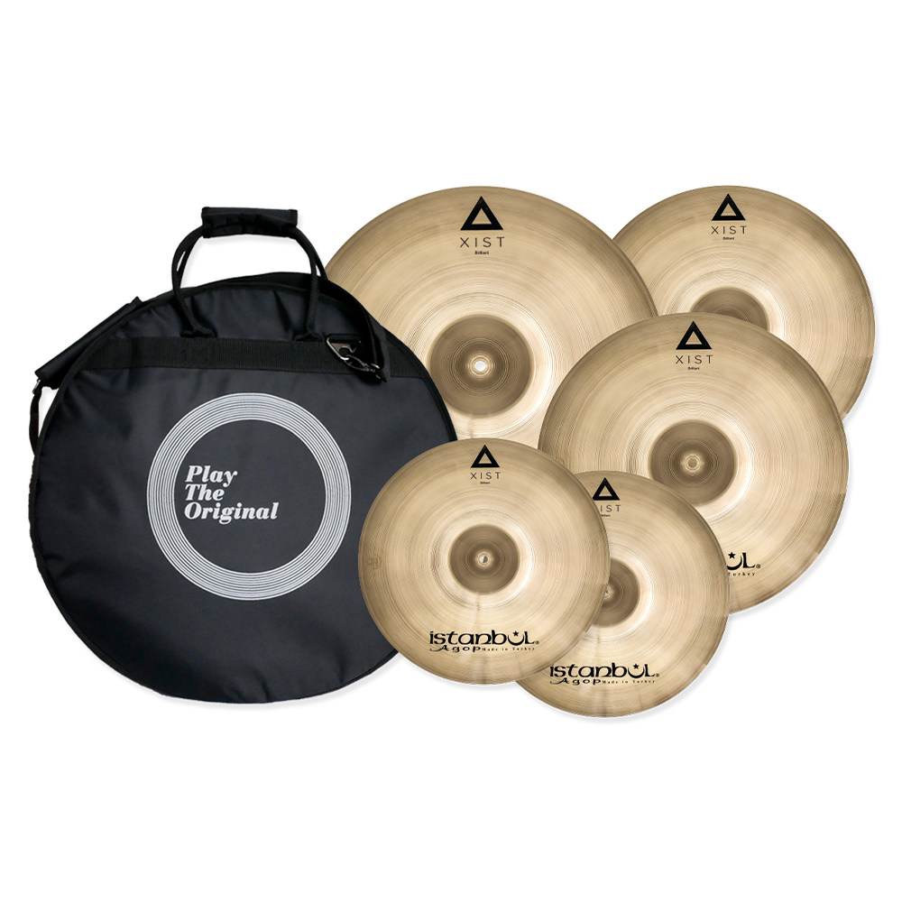 Istanbul Agop XIST Brilliant Cymbal Box Set + Deluxe Bag (14"/16"/20"+18")