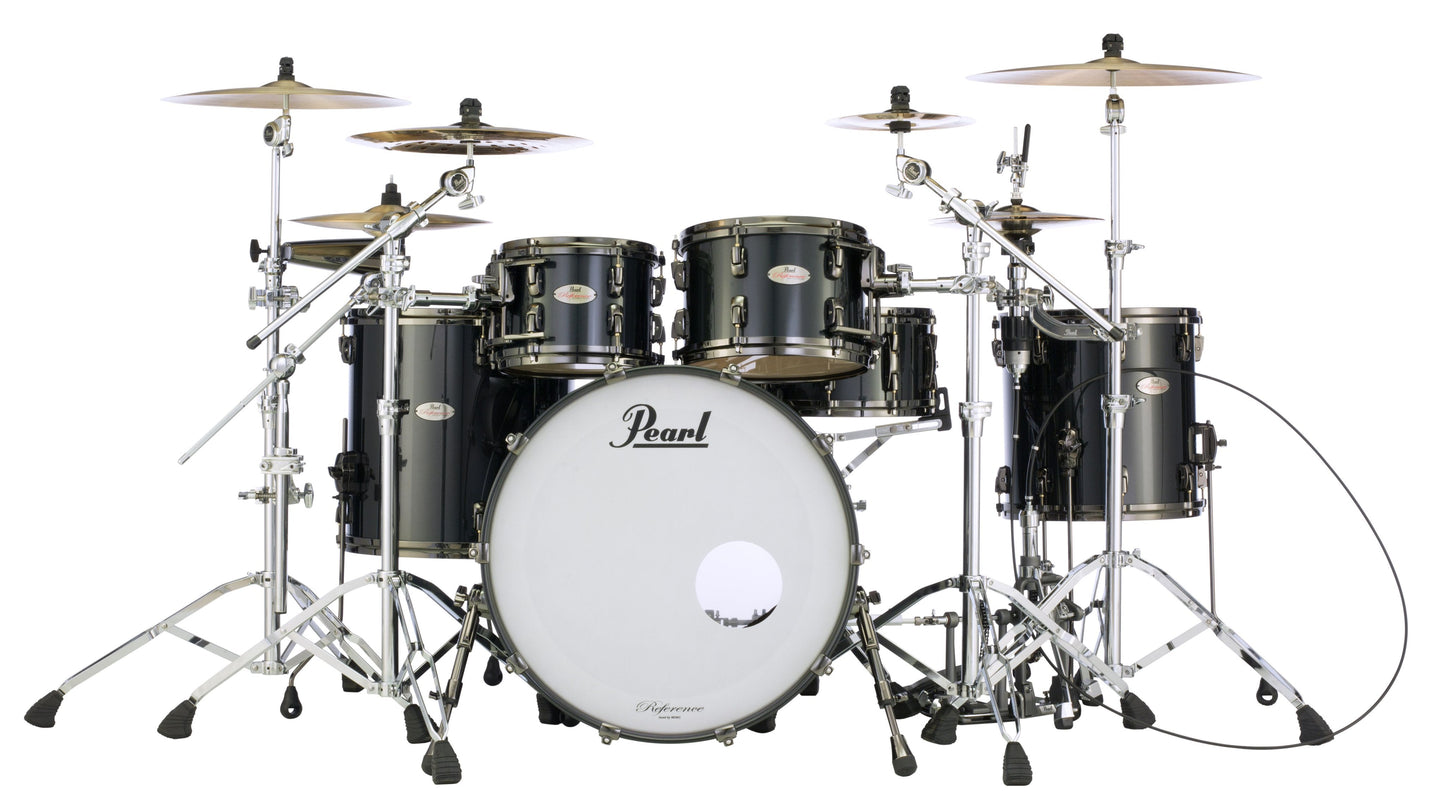 Pearl Drums Reference in Black Pearl Exclusive with Black Nickel Hardware RF-5-Pc-Complete-/BN#331