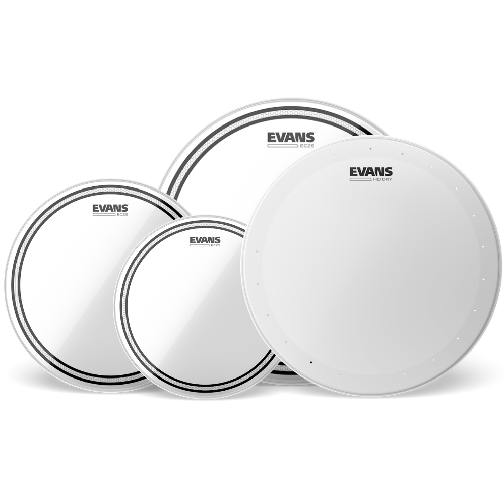 Evans EC2S Clear ROCK PACK + 14" HD DRY US