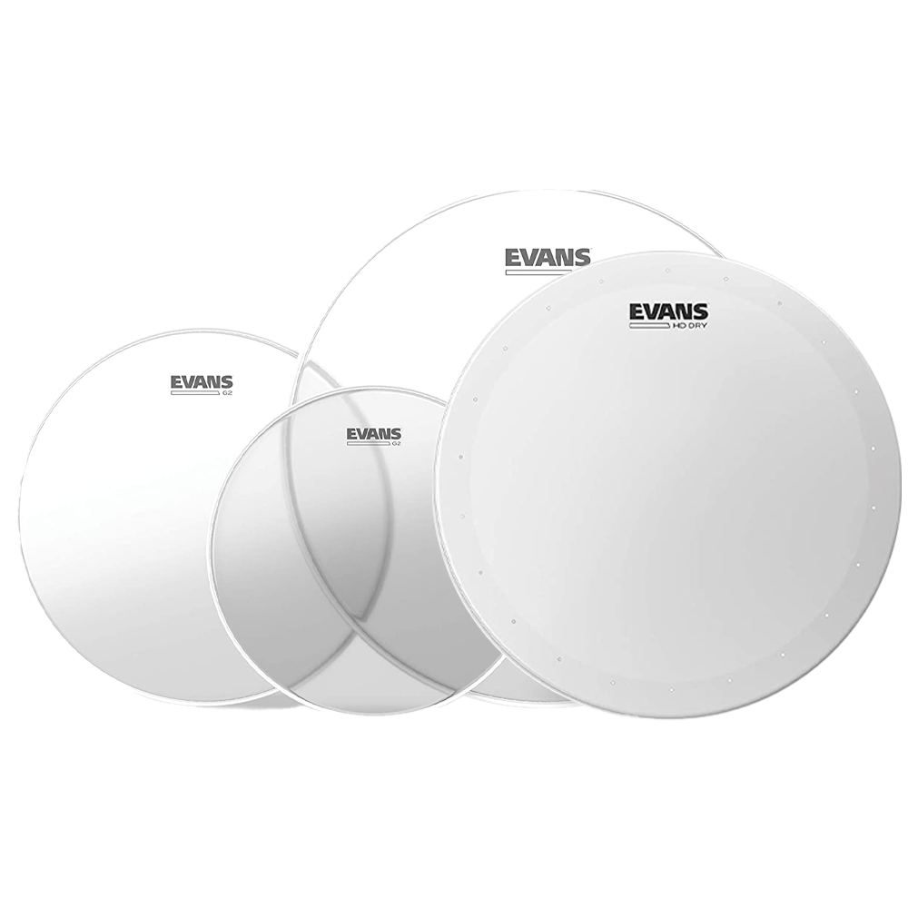 Evans G2 Clear ROCK PACK + 14" HD DRY