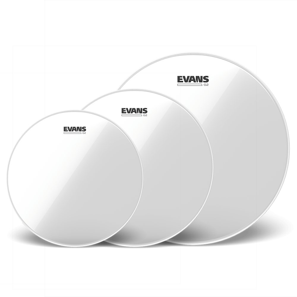 Evans Tom Pack: G2 Clear 12, 13, 16" STD