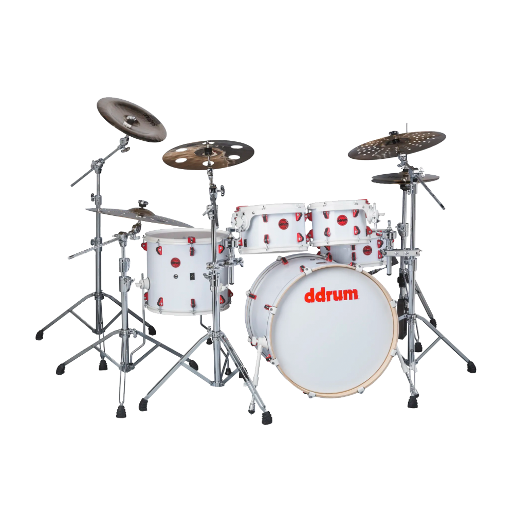 ddrum ALL BIRCH Drum Set - White Wrap 5 pc Complete 2 Box