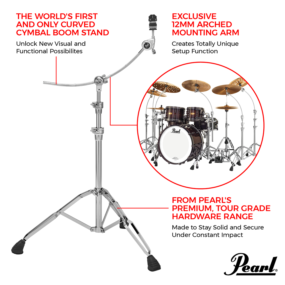 Pearl Curved Boom Cymbal Stand w/ GyroLock Tilter B-1030C