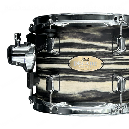 Pearl Drums Decade Maple Artisan series complete 5 pc Black Satin Marble drum shell set with 20" kick drum DMPA-905-P-C