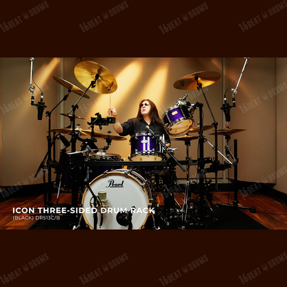 Pearl Limited Edition ICON Three-Sided Curved Drum Rack (Black) DR-513C/B