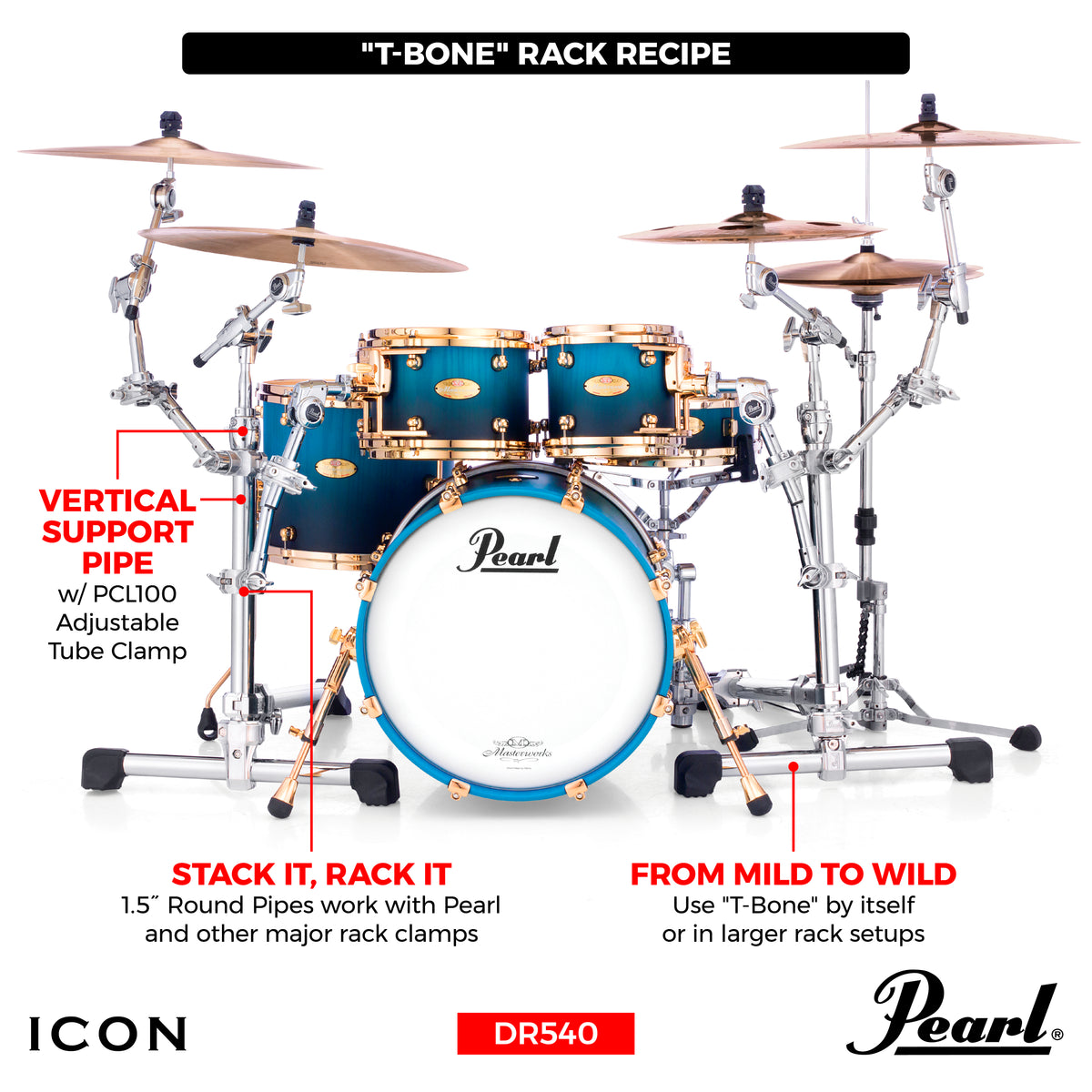 Pearl ICON Drum Rack Recipe DR-540
