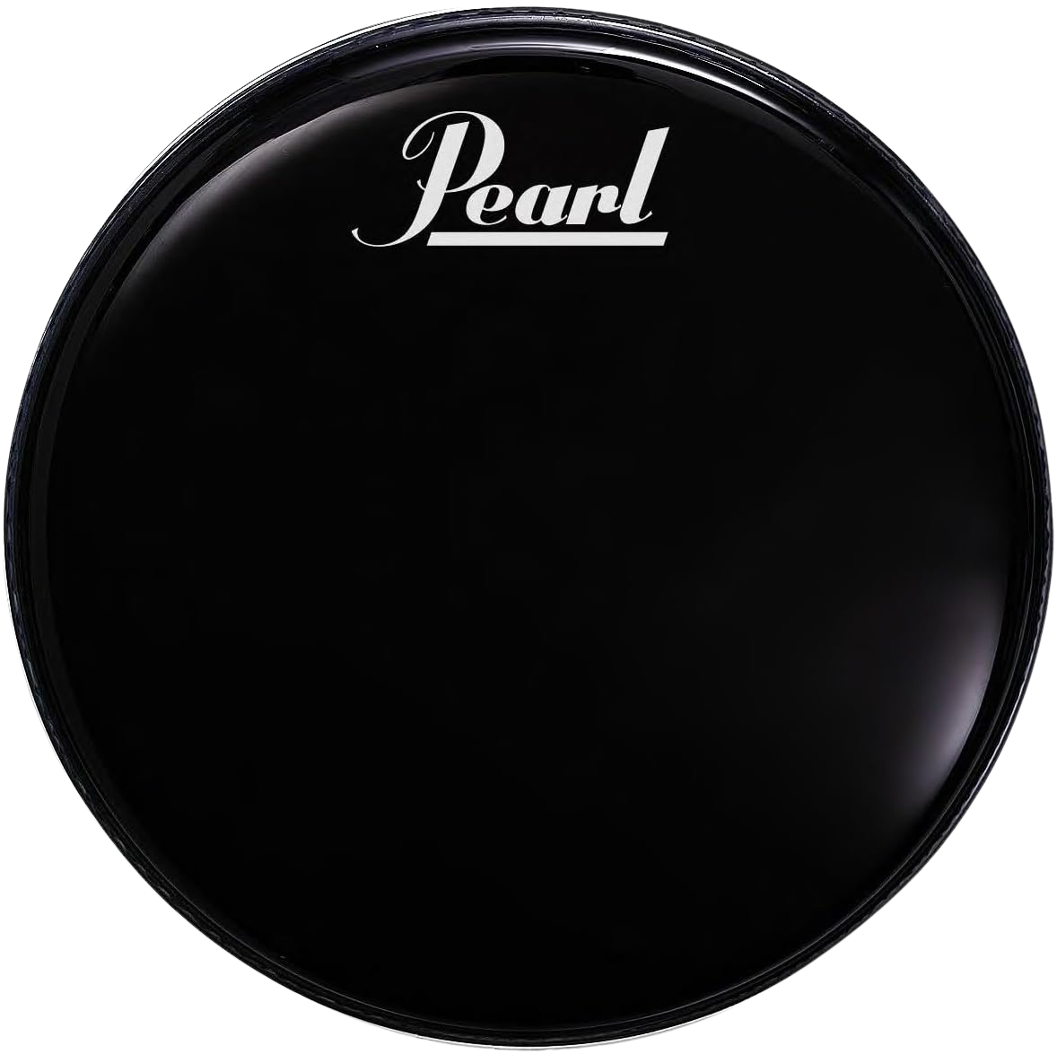 Pearl Black Bass Drum Front Head w/ Pearl Logo 22" EB-22BDPL