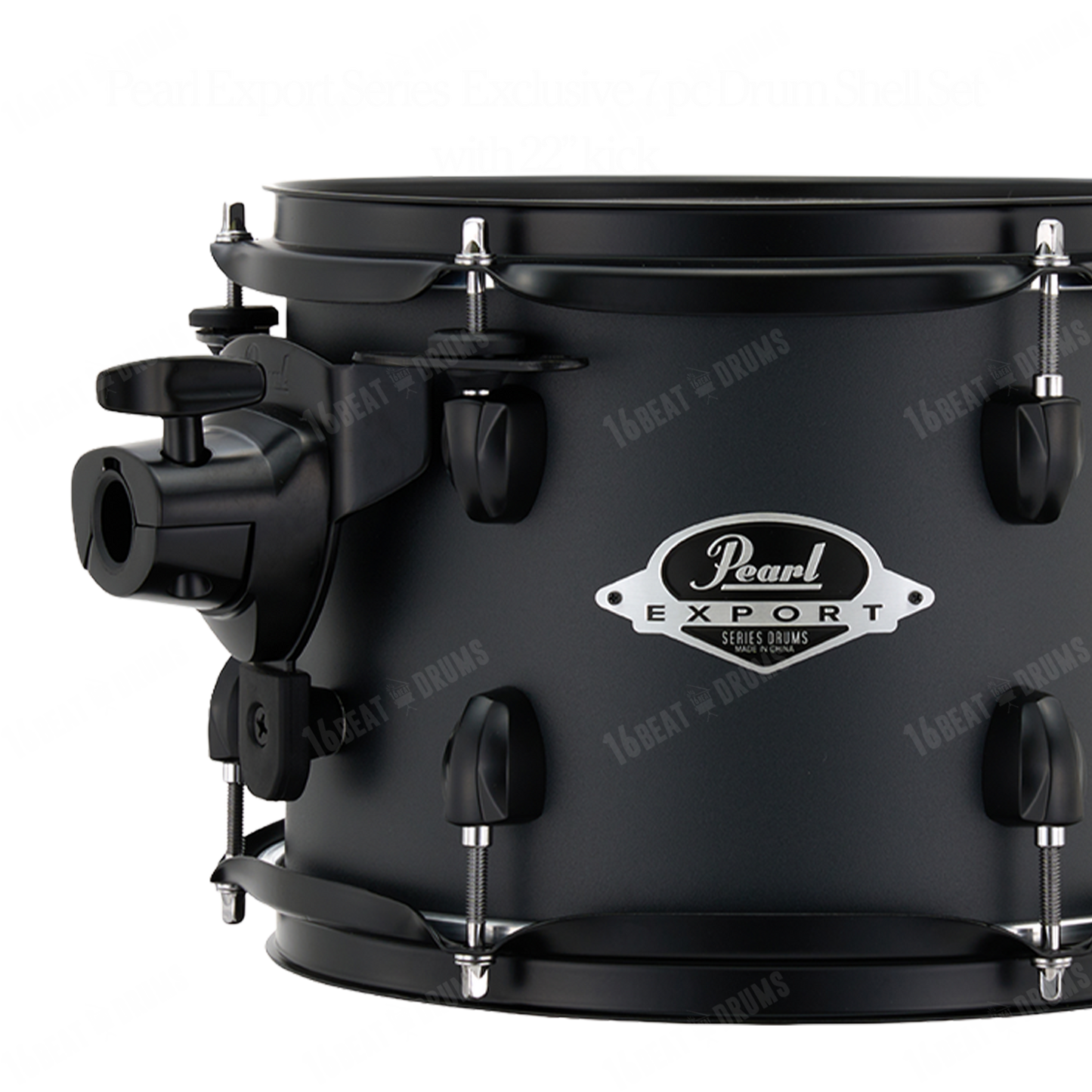 Pearl Drums Export series complete 7 pc drum shell set with 22" kick drum in Graphite Slate w/ Black Hardware EXX-727-S-P-N-C-866