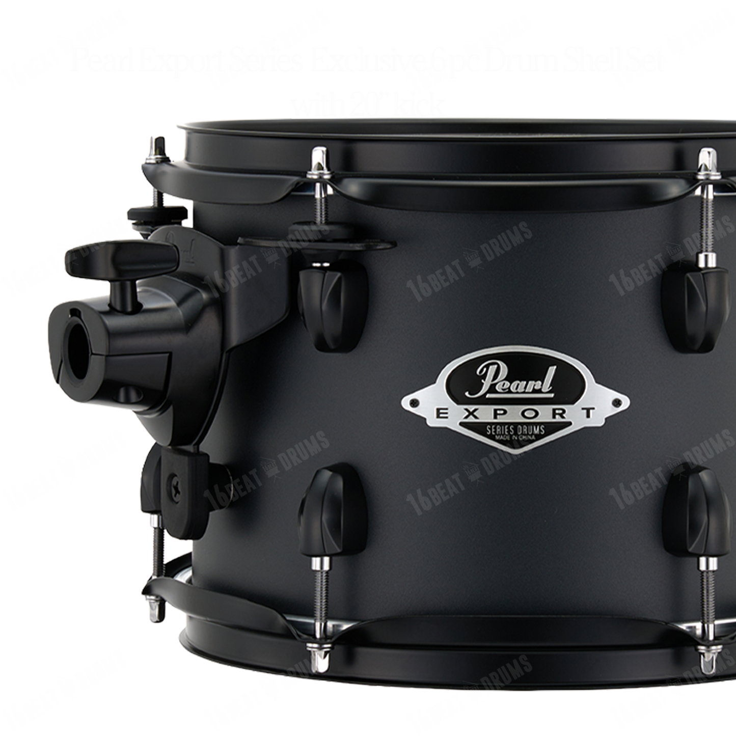 Pearl Drums Export series complete 6 pc drum shell set with 20" kick drum in Graphite Slate w/ Black Hardware EXX-706-P-N-C-866
