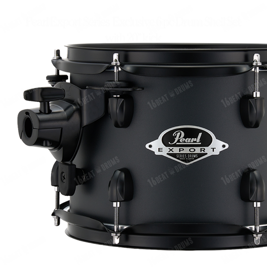 Pearl Drums Export series complete 6 pc drum shell set with 20" kick drum in Graphite Slate w/ Black Hardware EXX-706-P-N-C-866