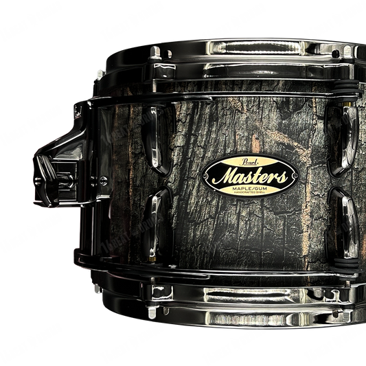 Pearl Drums Masters Maple Gum in Satin Charred Oak with Black Nickel Hardware MMGC-6-Pc-Complete-L/BN#824