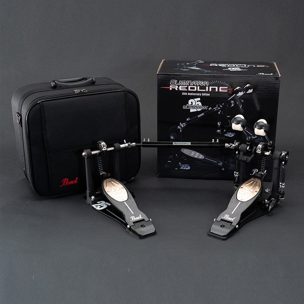 Pearl 25th Anniversary Eliminator Redline Double Bass Drum Pedal Black P-2052C/B limited edition