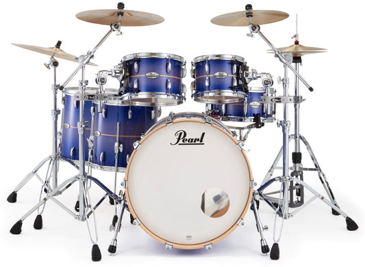 Pearl Drums Professional series in Royal Blue Burst Stripe PMX-6-Pc-Complete-/C#764