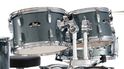 Pearl Drums Roadshow series complete 5 pc drumset with 22" kick drum including 3 cymbals, hardware and throne RS-525-S-B-C-C